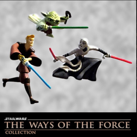 Hallmark STAR WARS 2006 CLONE WARS Miniature Keepsake Ornament Set Anakin Yoda - Picture 2 of 2